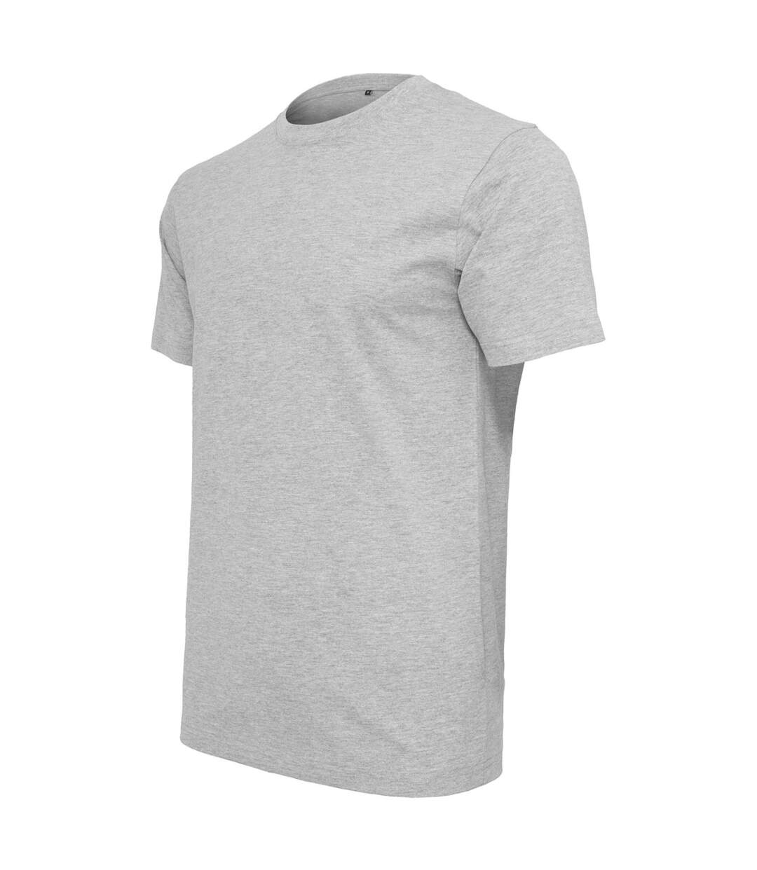 T-shirt à col rond homme gris chiné Build your Brand