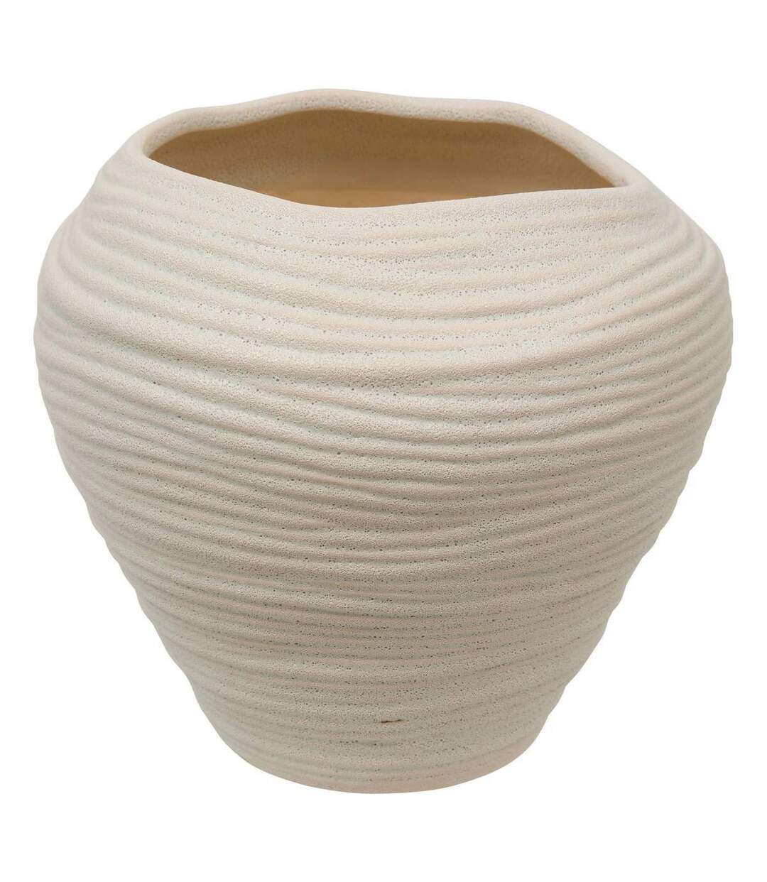Vase Déco en Céramique Prudi 20cm Blanc-1