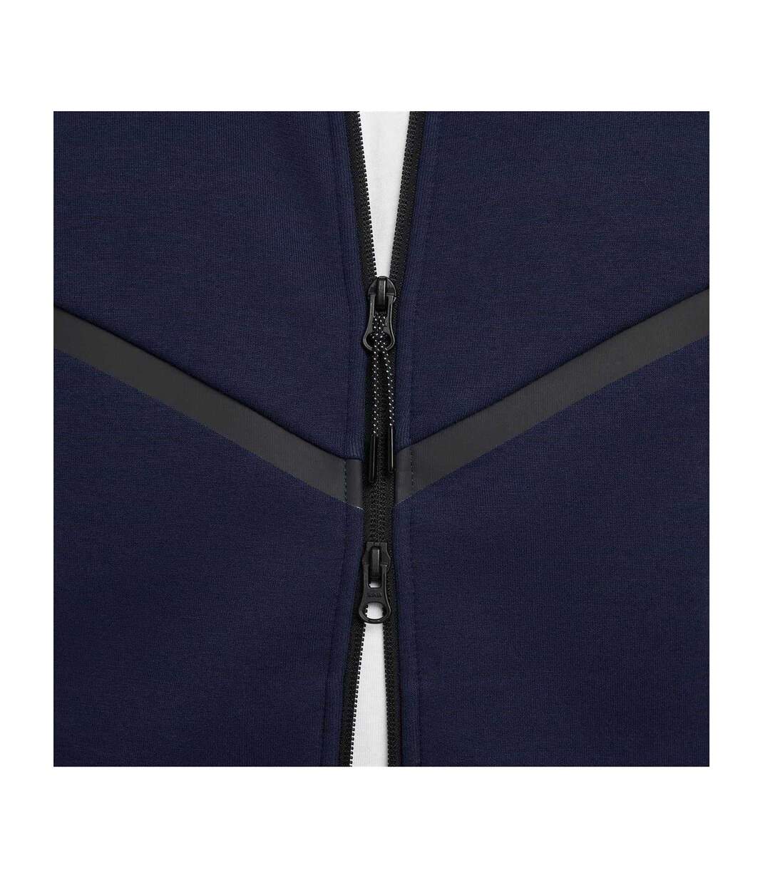 Mens Tech Chevron Full Zip Hoodie Obsidian Blue Black Nike-4