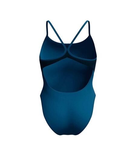 Womens/ladies Colour Block Racer One Piece Swimsuit Green Speedo