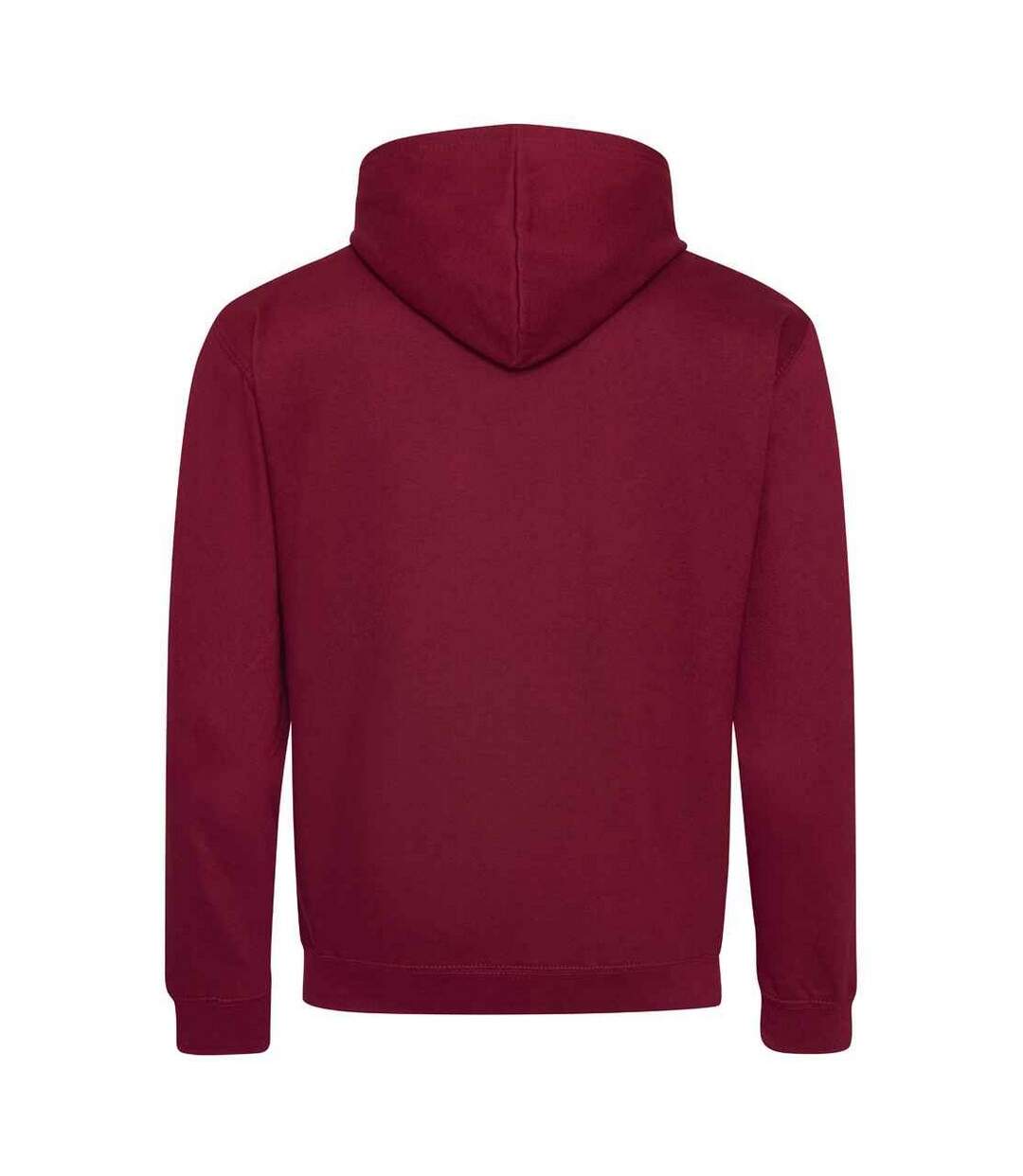 Sweat à capuche varsity adulte bordeaux / charbon Awdis-2