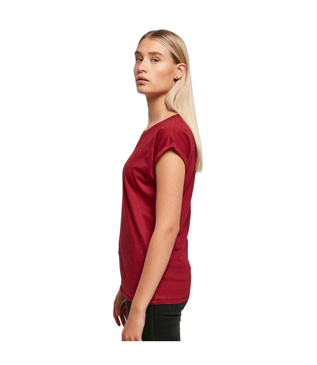 T-shirt femme bordeaux Build Your Brand