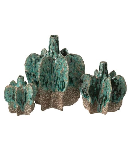 Vase Déco en Céramique Naga 30cm Bleu Azur
