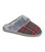 Sleepers Womens/Ladies Leyla Checked Slippers (Red) - UTDF2151
