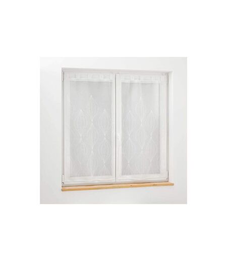 Paire de Voilages Brodés Galactee 60x90cm Blanc