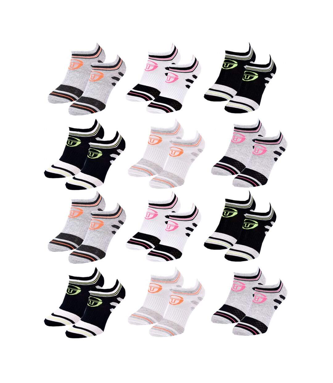 Chaussettes Femme SNEAKER SERGIO TACCHINI Lot de 12 - Pack de 12-2