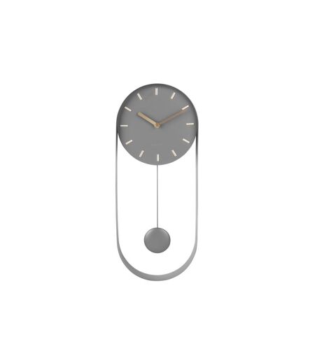 Horloge à balancier pendulum design Charm - H. 50 cm - Gris