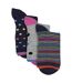 Sock Snob - 3 Paires de Chaussettes Femme à Pois et Rayures en Coton Douces-3
