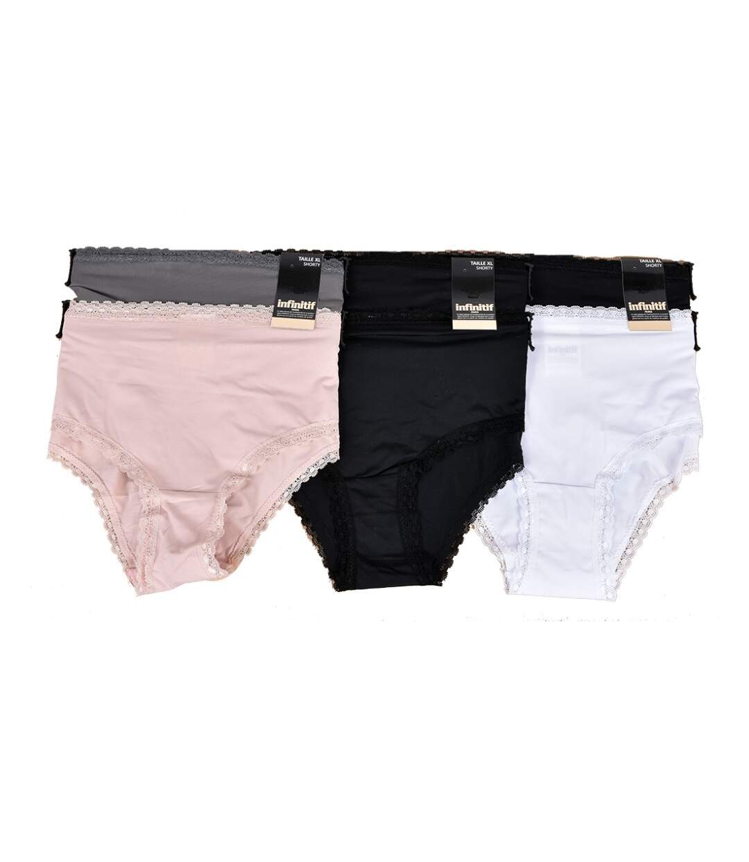 Culottes Femme INFINITIF Confort Qualité supérieure -Boxer, Shorty, String - Pack de Pack-2