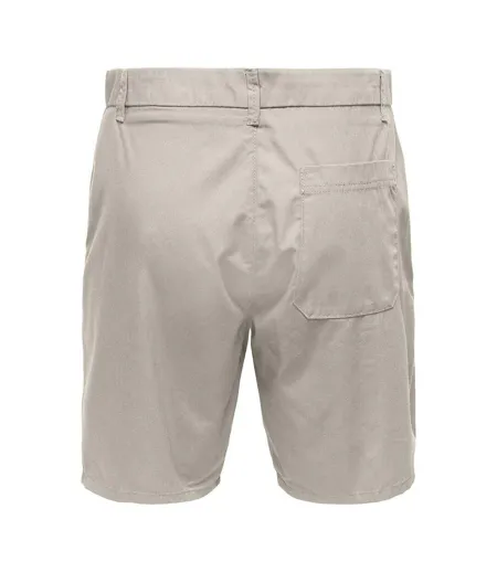 Mens Chino Shorts Silver Only And Sons