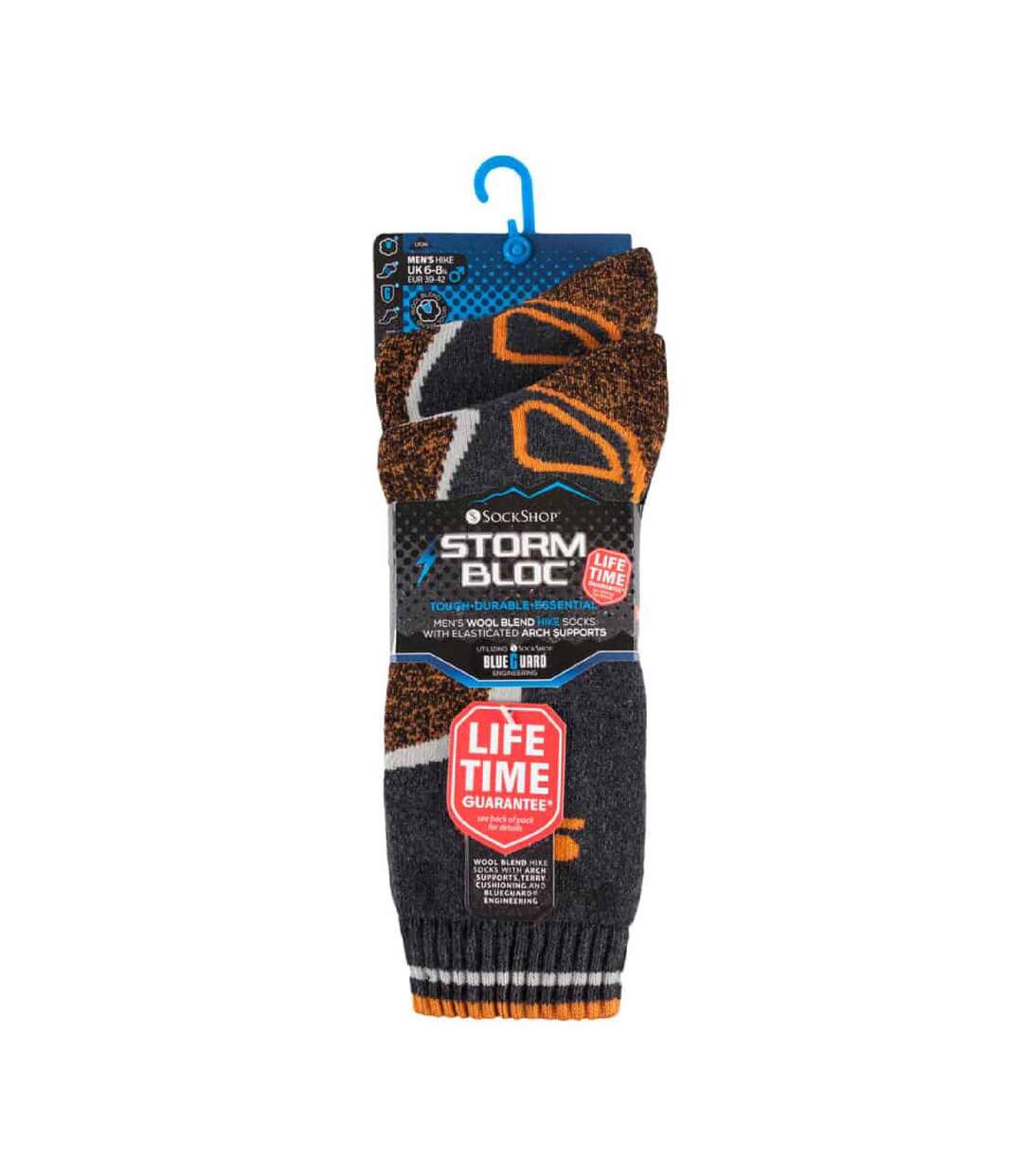 2 Pr Chaussettes Randonnée Homme Renforcées Laine-2
