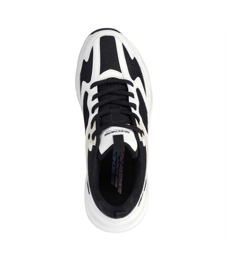 Womens/ladies Bobs Mania 2 Trainers White Black Skechers