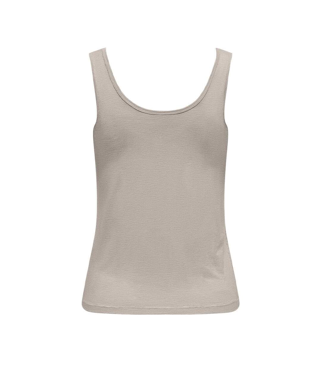 Débardeur beige femme jdy mila-2