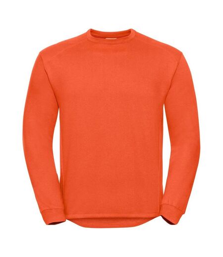 Russell Mens Spotshield Heavy Duty Crew Neck Sweatshirt (Orange)