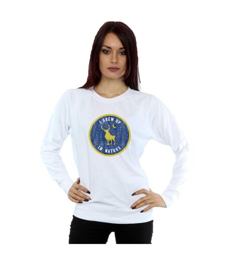 Disney Sweatshirt Frozen 2 Sven I Grew Up In Nature - Femmes/Dames (Blanc) - UTBI18800