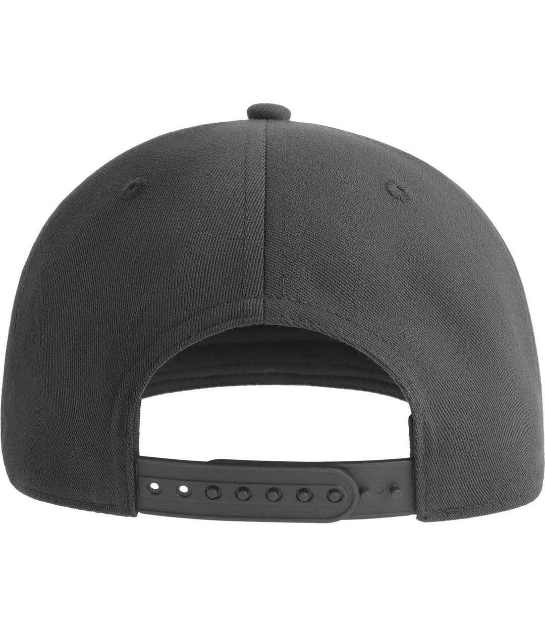 Unisex adult james 6 panel recycled polyester snapback cap dark grey Atlantis-2