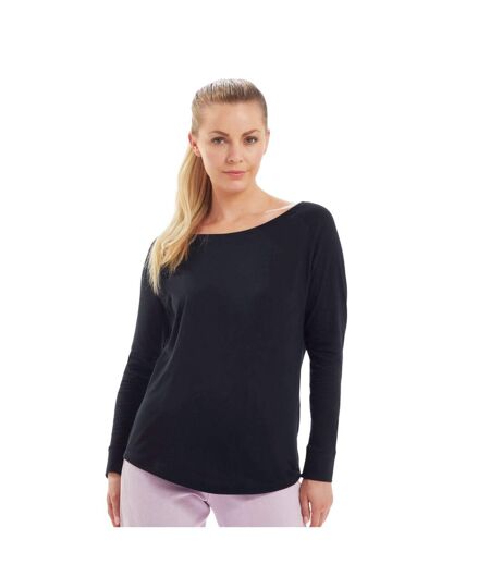 T-shirt Manches Longues Femme Noir Mantis