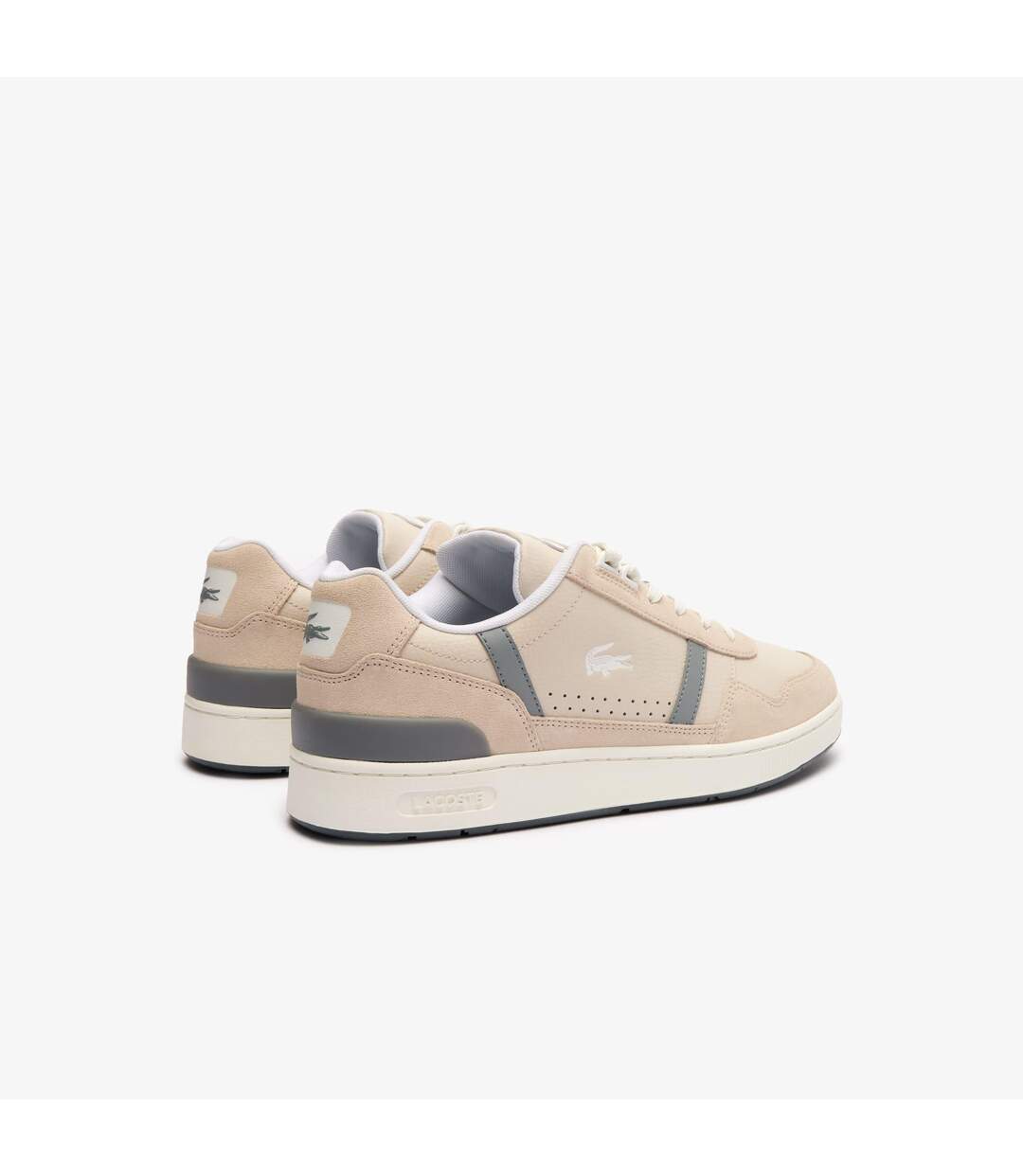 Baskets t-clip homme blanc cassé Lacoste-3