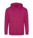 Mens full zip hoodie hot pink Awdis