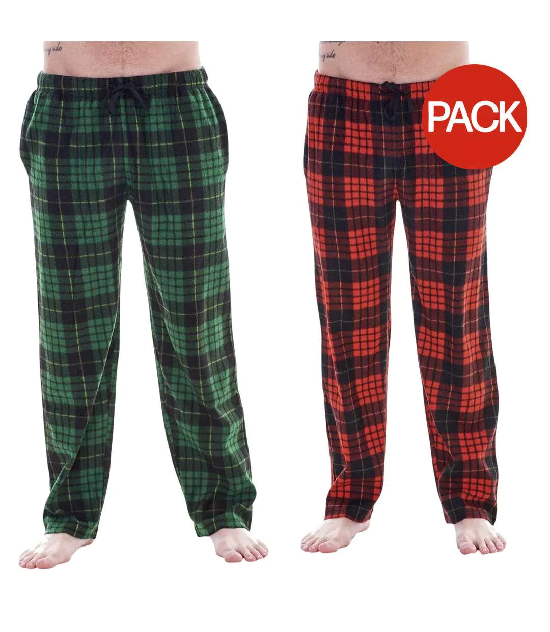 Pantalons De Détente Motif/style Tartan Homme Rouge Vert Keanu-2