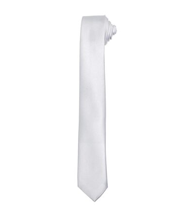 Premier Unisex Adult Slim Tie (White) (One Size)