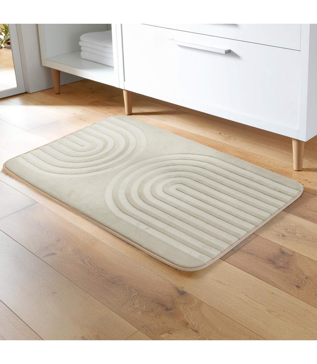 Tapis de Bain Microfibre Allure 45x75cm Taupe-4
