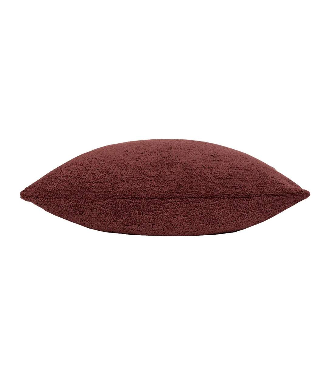 Nellim bouclé textured cushion cover 40cm x 50cm marsala red Paoletti-2