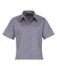 Short Sleeve Poplin Blouse / Plain Work Shirt Steel Premier-2