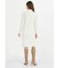 Robe-pull courte tricot uni col rond-2
