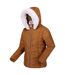 Regatta Womens/Ladies Wildrose Baffled Padded Hooded Jacket (Rubber) - UTRG9210