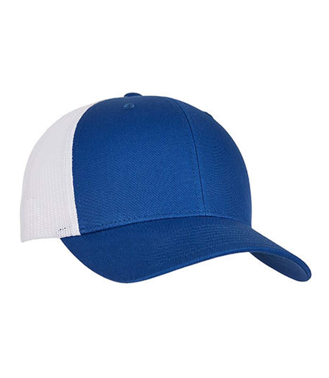 Casquette Trucker Motif/style Rétro Bleu Roi Blanc Flexfit-2