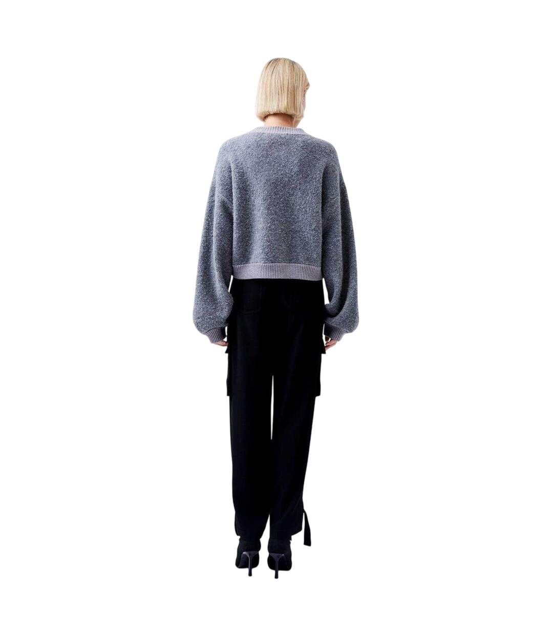 Cardigan Manches Bouffantes Melissa Femme Gris French Connection-3
