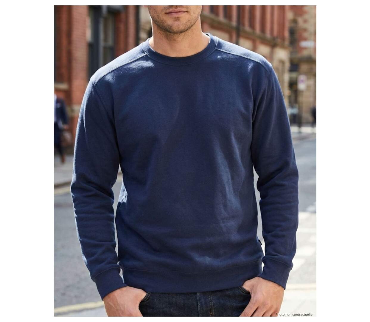 Sweat uni ras cou E213-2
