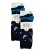 Wildfeet - 6 Pair Mens Christmas Cotton Socks