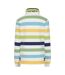 Womens/ladies Striped Button Neck Sweatshirt Multicoloured Lazy Jacks-3