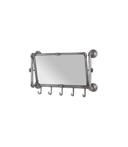 Patère Murale & Miroir Cervin 75cm Anthracite