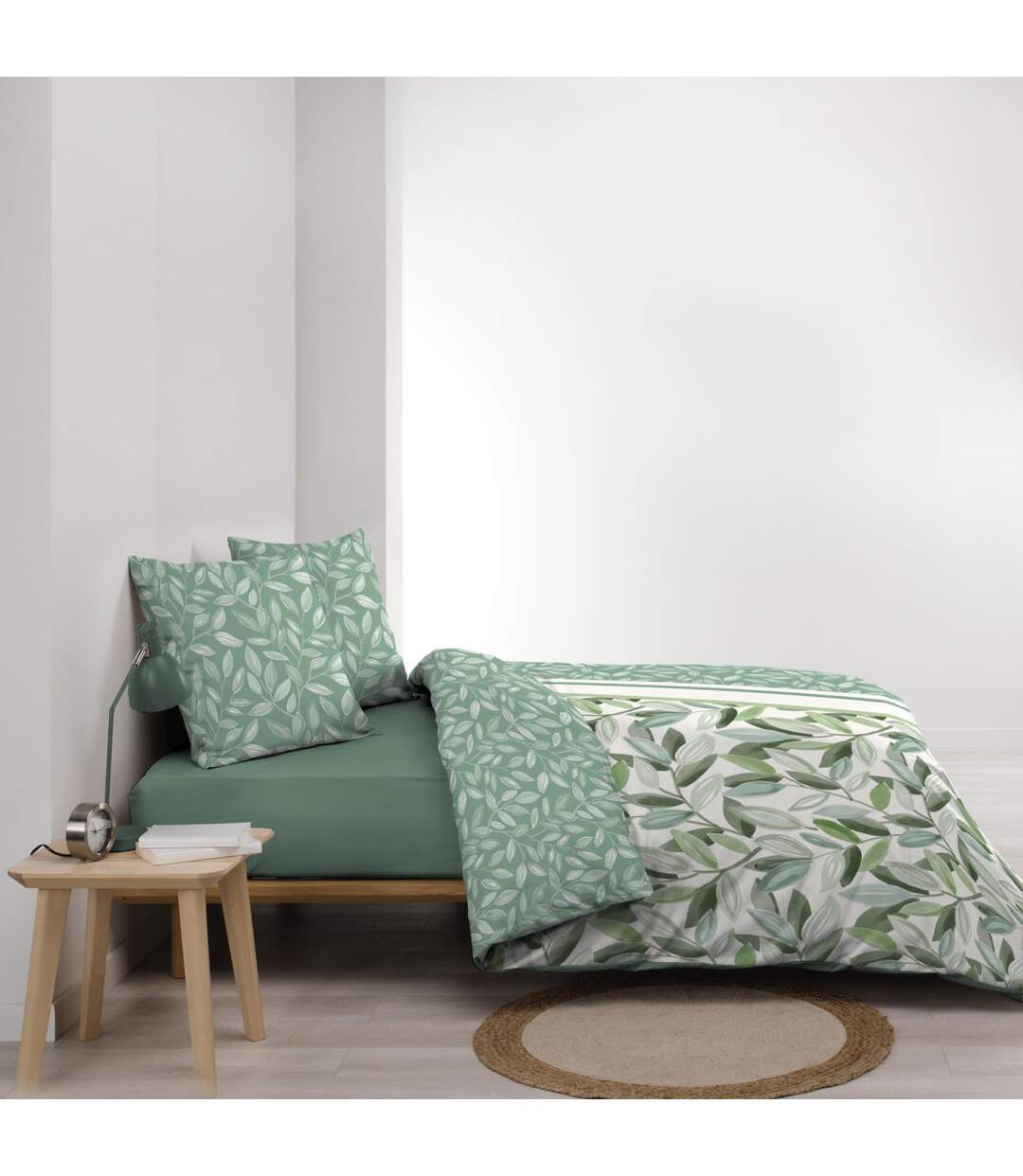 Parure de Lit 3 Pièces Eleonore 240x220cm Vert-3