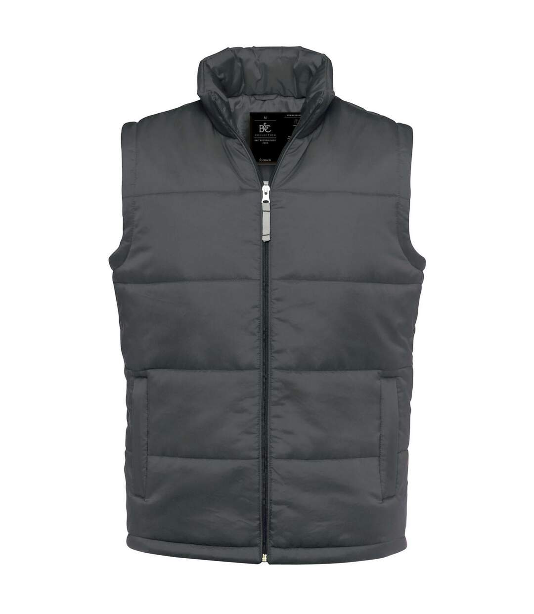 Mens body warmer dark grey B&C-1