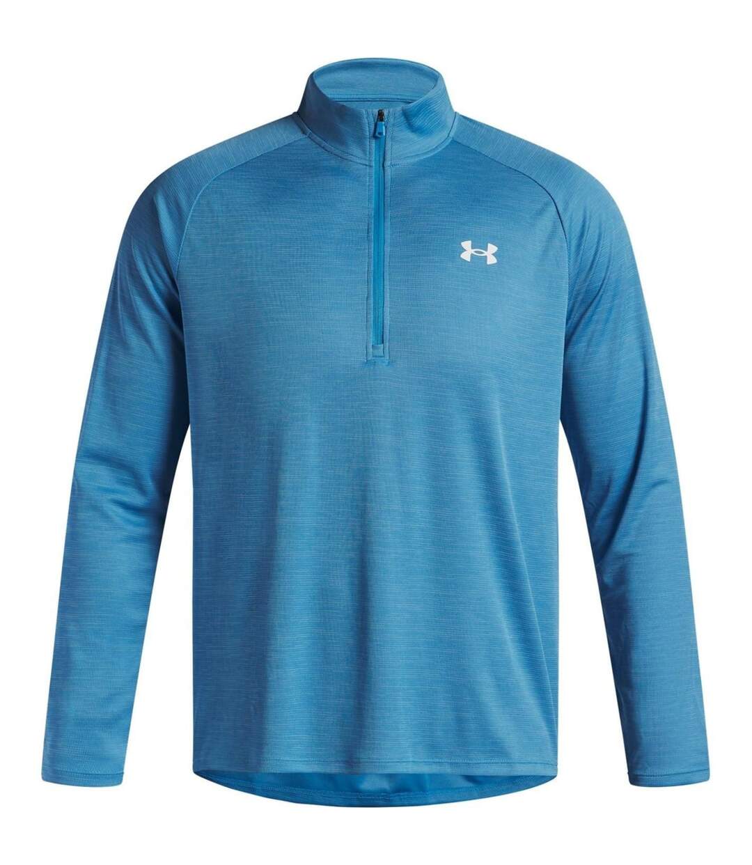 Haut Ample Manches Longues À Col Montant Tech Homme Bleu Blanc Under Armour-2