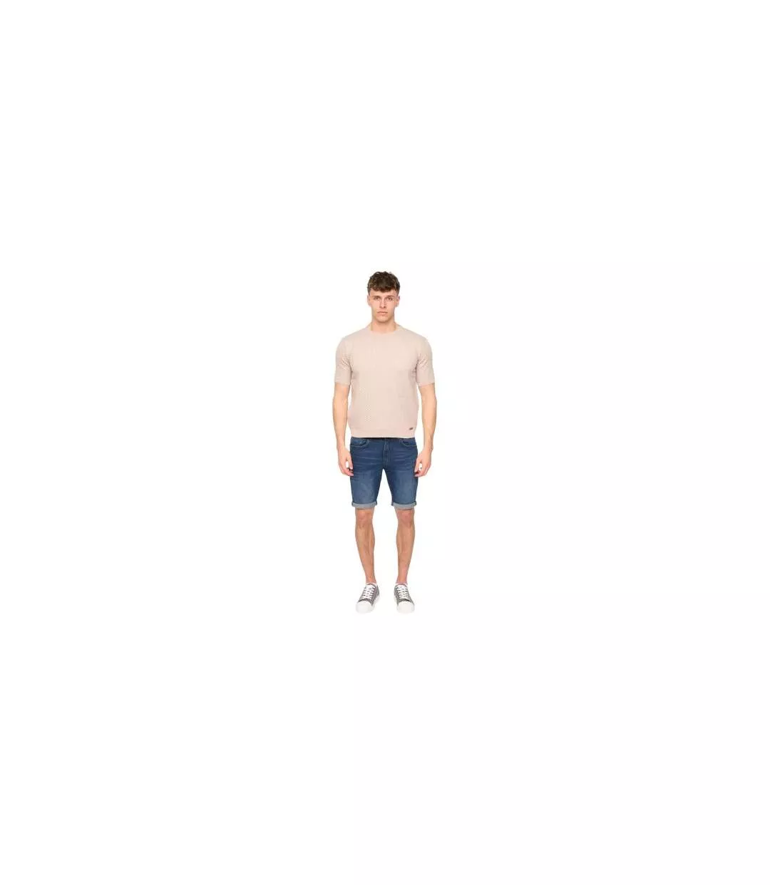 T-shirt Mataso Homme Beige Gris Duck And Cover-1