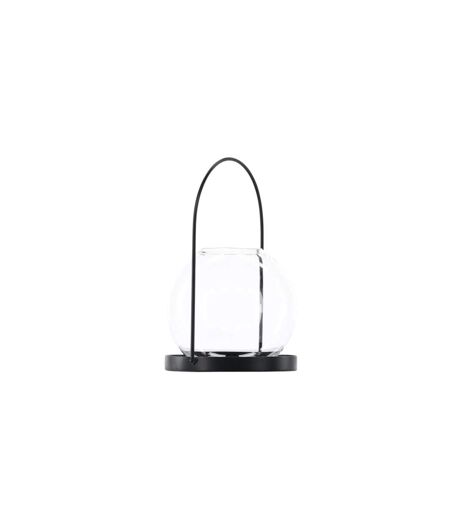 Lanterne Design en Verre Flora 14cm Noir