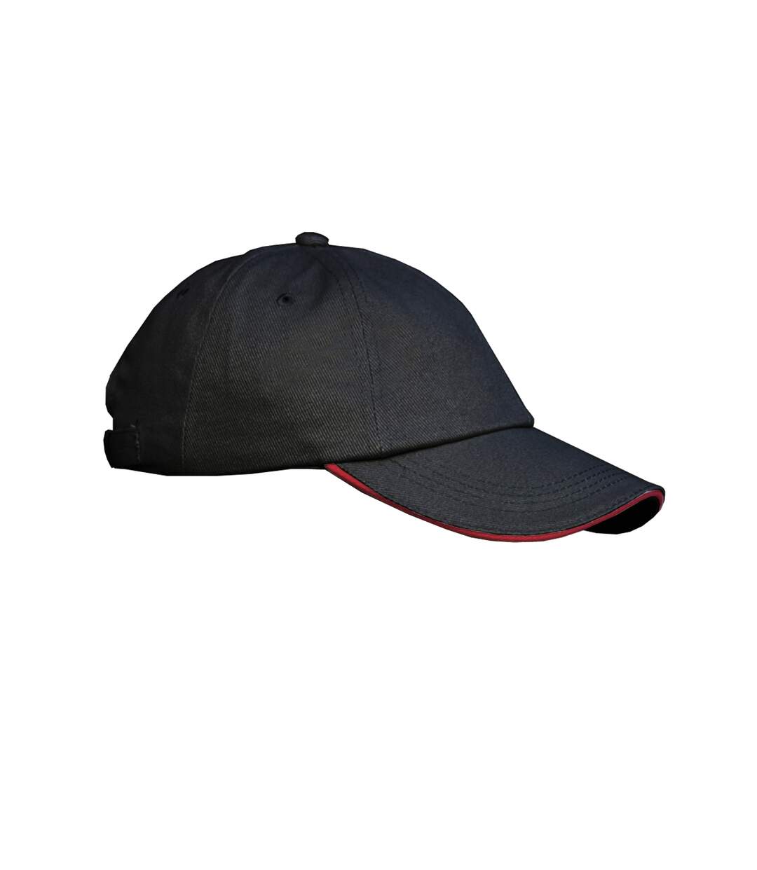 Lot de 2  casquettes unies adulte noir/rouge Result-2