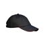 Result Unisex Low Profile Heavy Brushed Cotton Baseball Cap With Sandwich Peak (Black/Red) - UTBC963