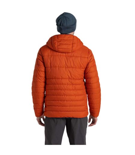 Mens compresslite viii hooded padded jacket carnelian orange Craghoppers