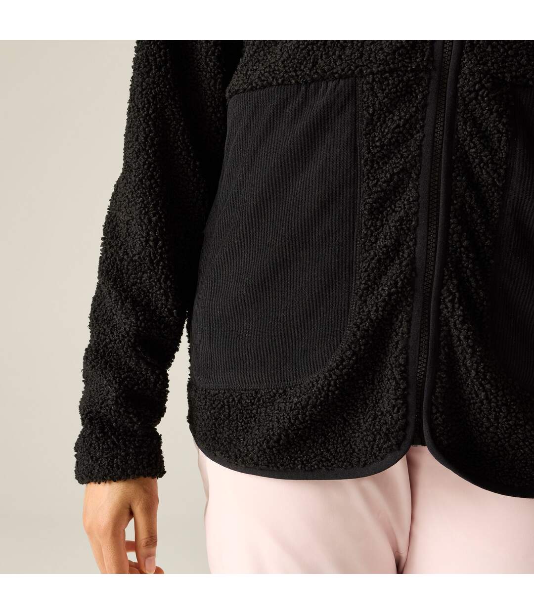 Womens/ladies Zephyr Borg Fleece Jacket Black Dare 2B-4