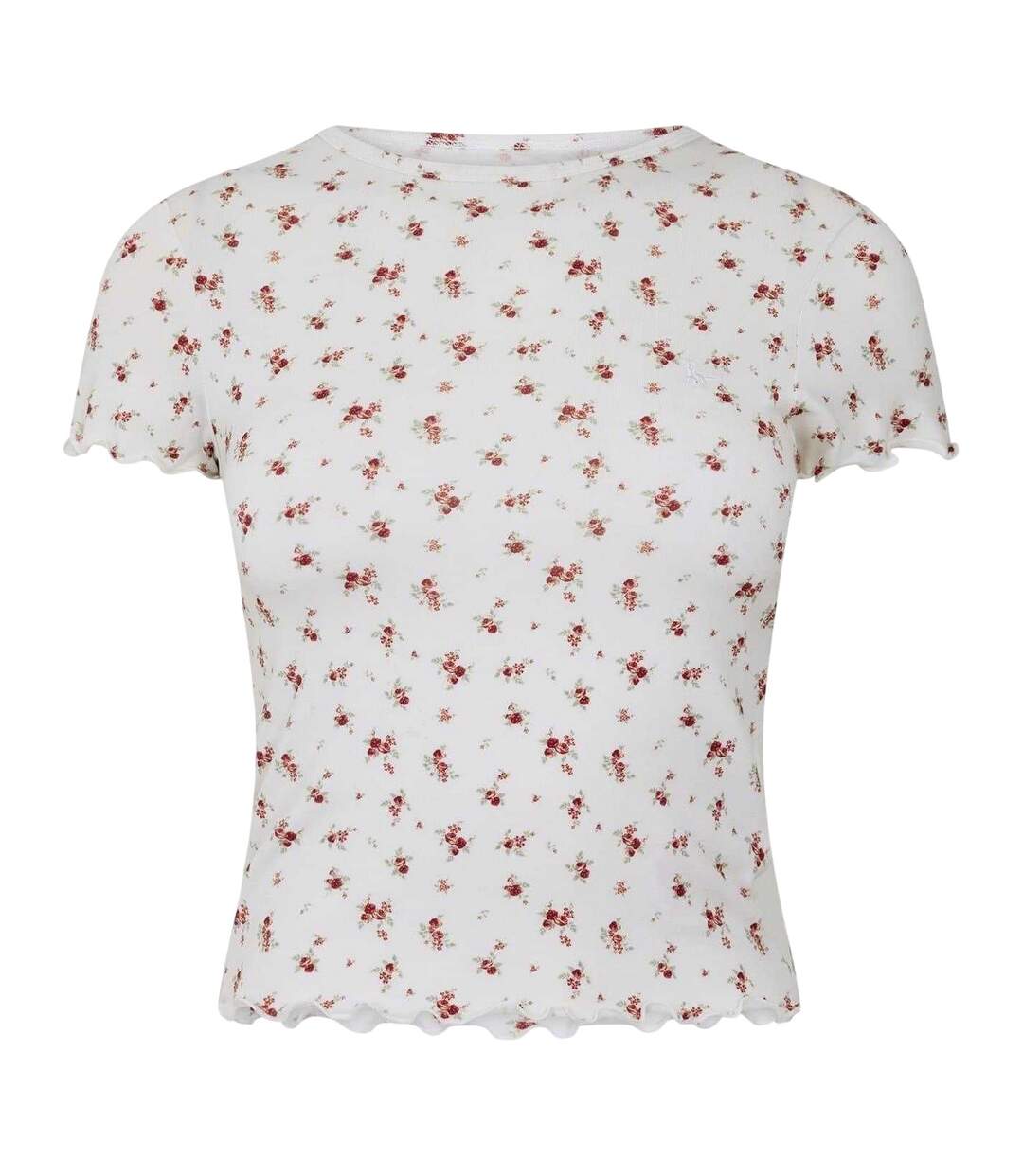 Womens/ladies Floral Slim T-shirt Floral Wine Jack Wills-1