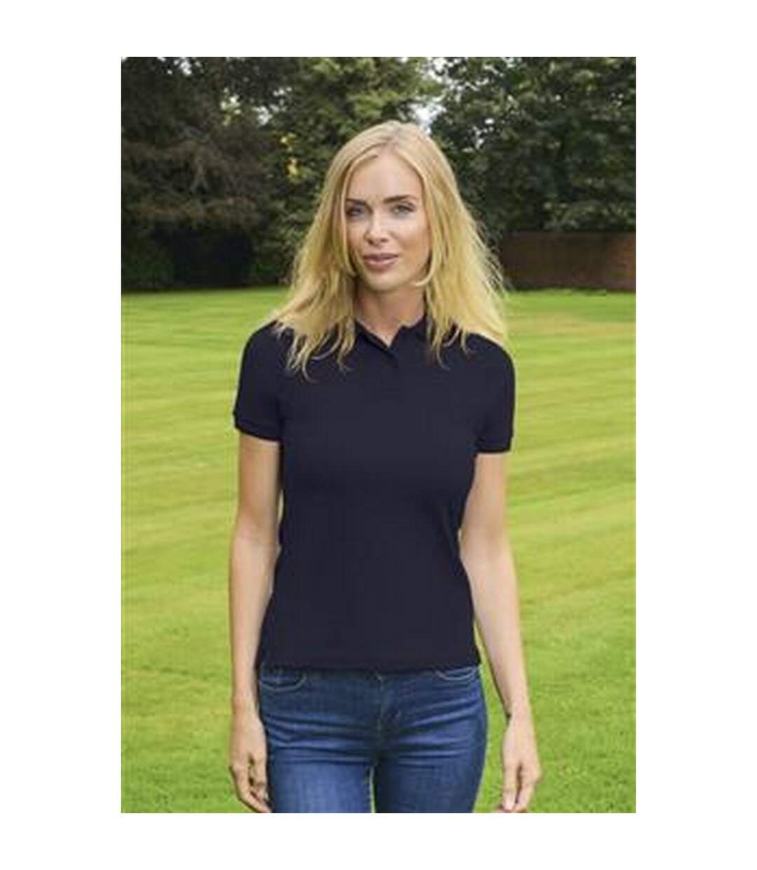 Polo diva femme bleu marine Absolute Apparel-2