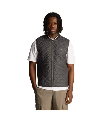 Mens quilted sleeveless vest gunmetal Lyle & Scott