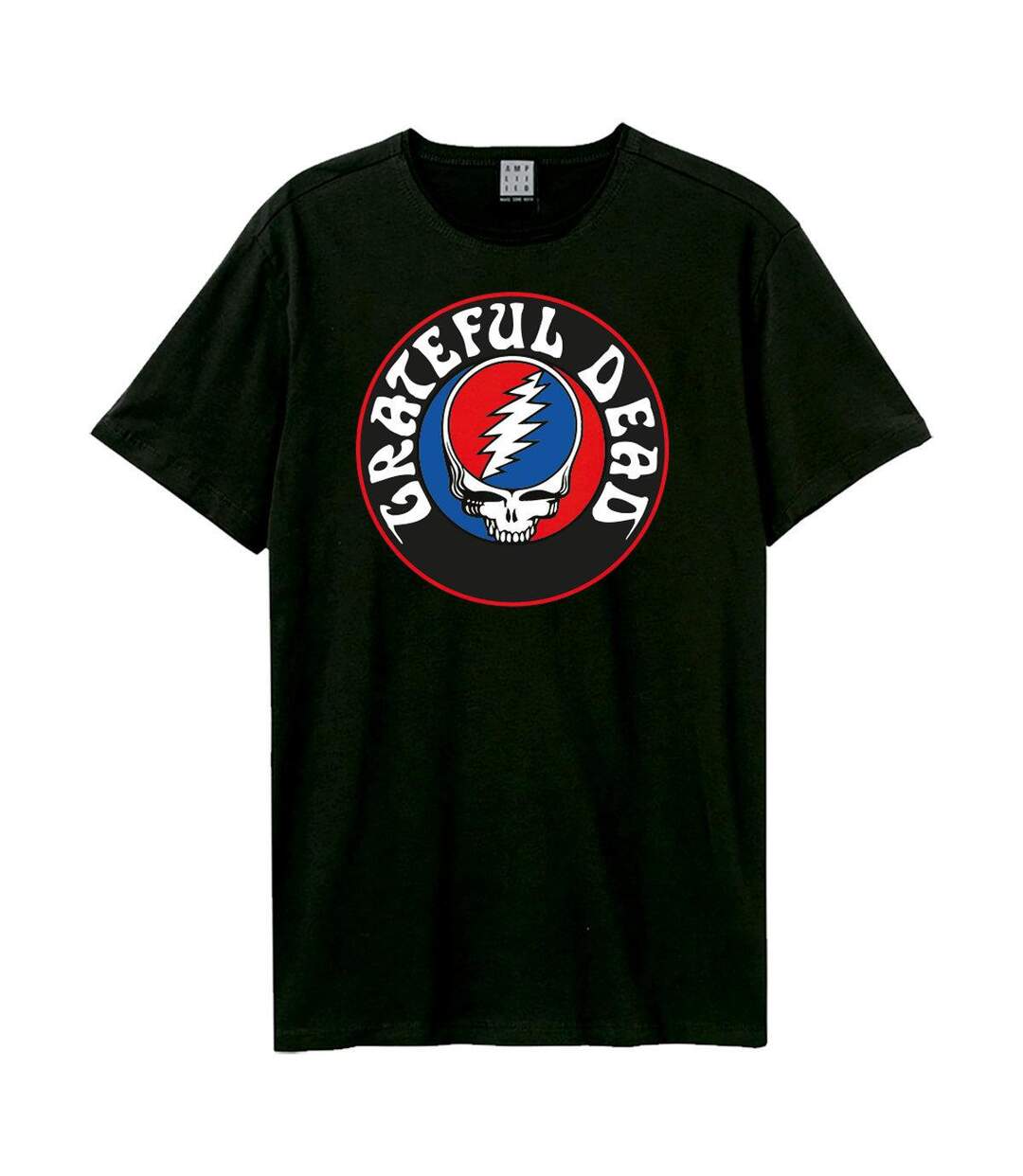 T-shirt Style Grateful Dead Steal Your Face Adulte Noir Amplified-1