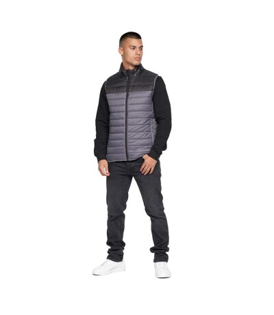 Mens Presnell High-neck Gilet Charcoal Crosshatch